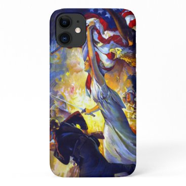 Vintage Patriotic Lady Liberty American Flag Eagle iPhone 11 Case Vintage Patriotic Lady Liberty American Flag Eagle iPhone 11 Case