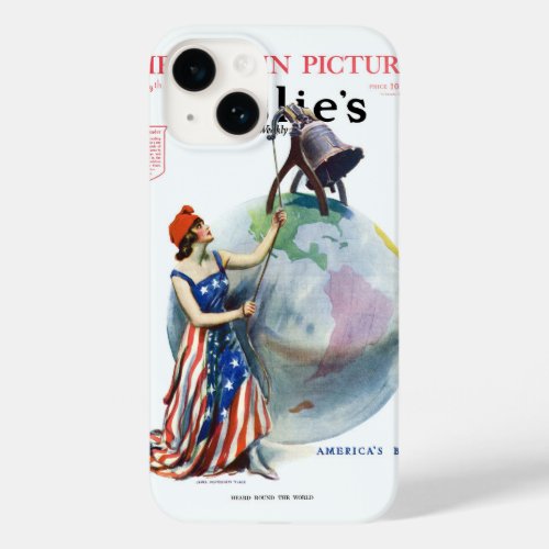 Vintage Patriotic Lady Liberty Magazine Cover Art