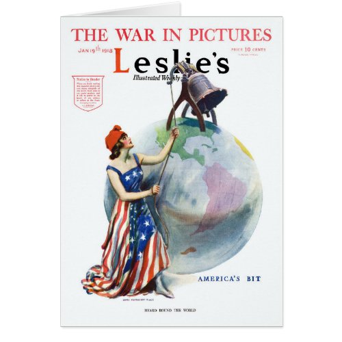 Vintage Patriotic Lady Liberty Magazine Cover Art