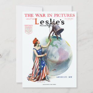 Vintage Patriotic Lady Liberty Magazine Cover Art