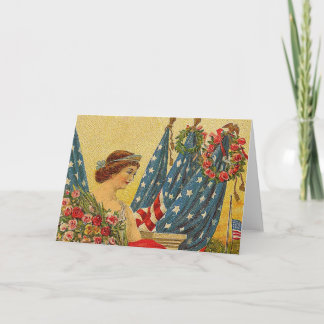 Vintage Patriotic Memorial Day Card