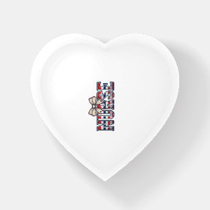 Vintage Patriotic Nurse Bow Shirt Design_1 Paperweight
