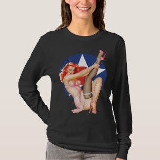 Vintage Patriotic Pinup Girl T-Shirt