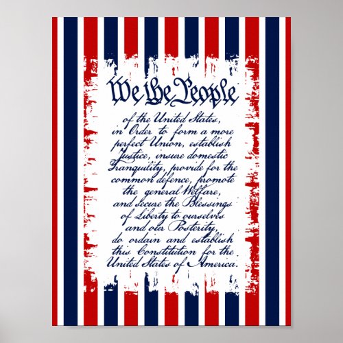 Vintage Patriotic Poster _ We The People