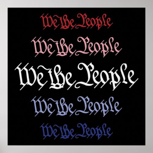 Vintage Patriotic Poster _ We The People