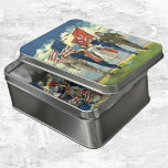 Vintage Patriotic, Proud Military Personnel Heros Jigsaw Puzzle<br><div class="desc">Vintage illustration patriotism Fourth of July holiday design featuring personnel from several military branches marching in a line carrying an American flag with airplanes flying in the sky. These proud patriotic national heroes help protect our great nation, the United States. Use to help celebrate Independence Day (4th of July), Memorial...</div>