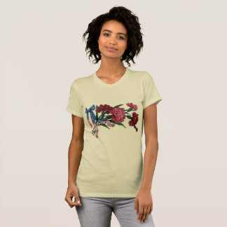 Vintage Patriotic Ribbon & Flowers Womens Slim Fit T-Shirt