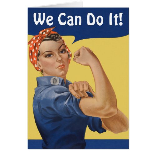 Vintage Patriotic Rosie the Riveter We Can Do It