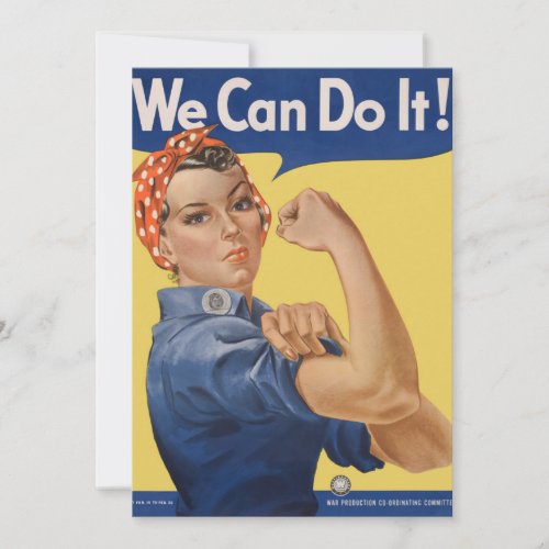 Vintage Patriotic Rosie the Riveter We Can Do It
