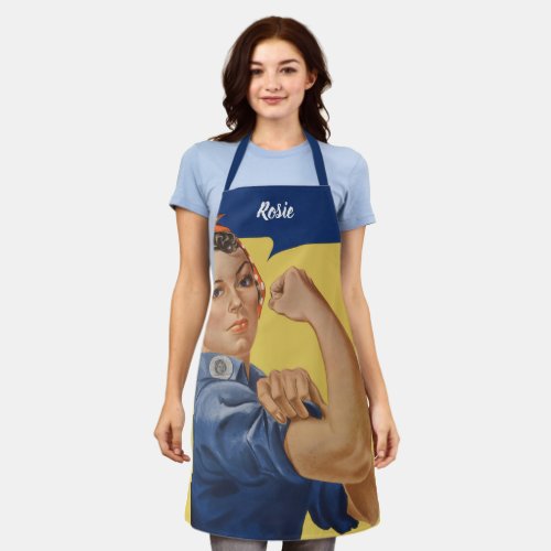 Vintage Patriotic Rosie the Riveter We Can Do It Apron