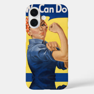 Vintage Patriotic Rosie the Riveter, We Can Do It! iPhone 16 Case