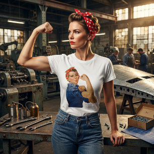 Vintage Patriotic Rosie the Riveter, We Can Do It! T-Shirt