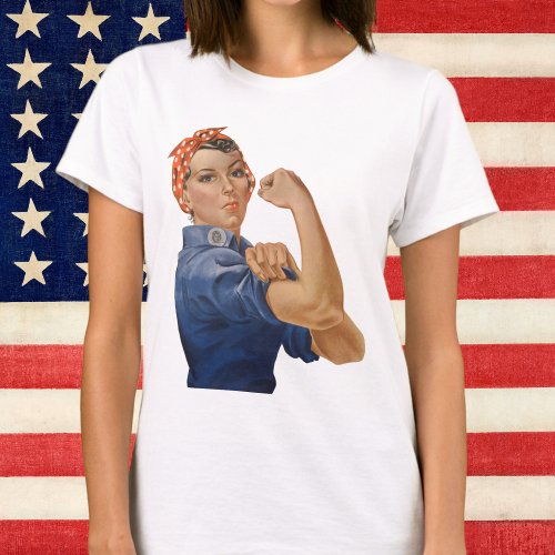 Vintage Patriotic Rosie the Riveter We Can Do It T_Shirt