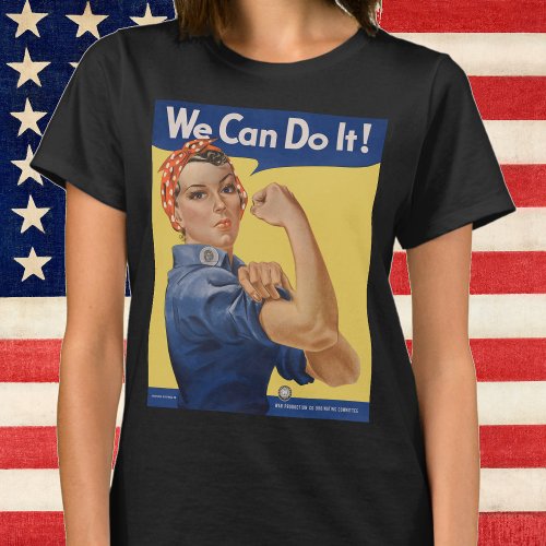 Vintage Patriotic Rosie the Riveter We Can Do It T_Shirt