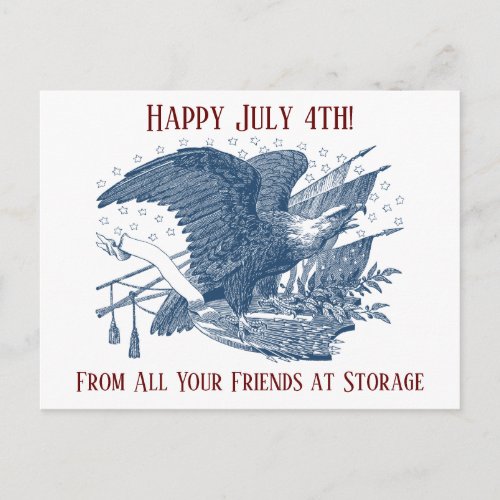 Vintage Patriotic Screaming Eagle USA Flag Arrows Postcard