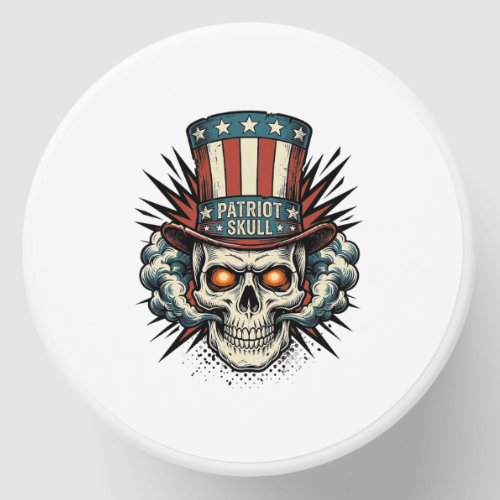 Vintage Patriotic Skull Top Hat T-Shirt Design_1 Mini Candle Favors