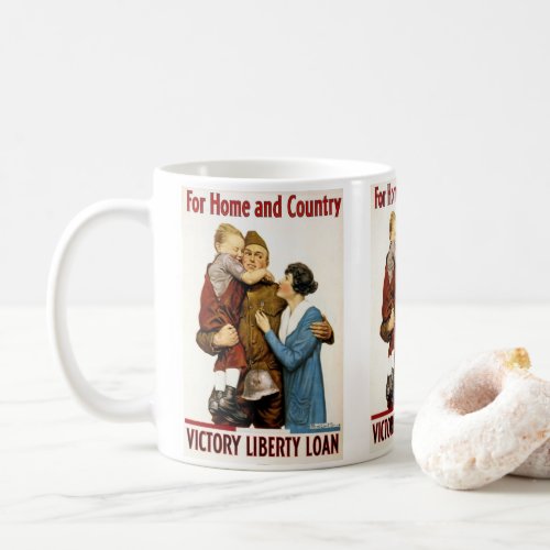 Vintage Patriotic Soldier for Victory Liberty Loan Coffee Mug