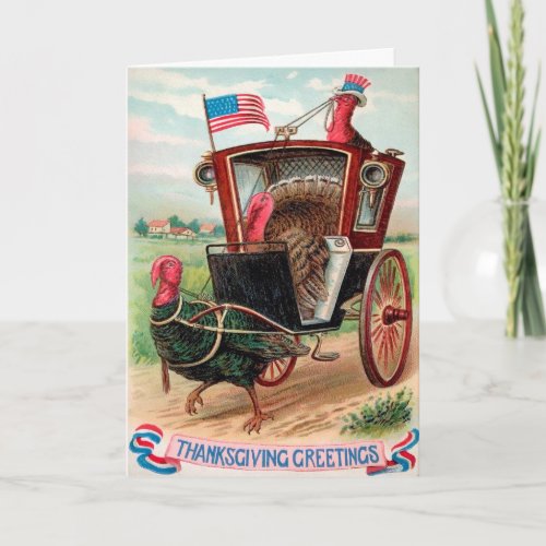 Vintage Patriotic Thanksgiving Card