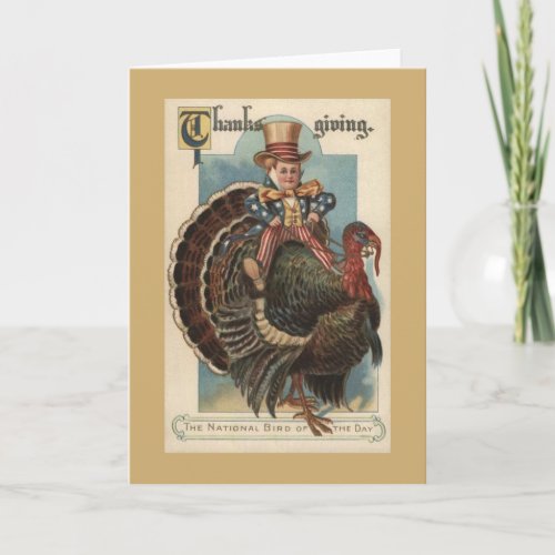 Vintage Patriotic Thanksgiving Greeting Card