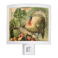 Vintage Patriotic Thanksgiving Turkey Night Light