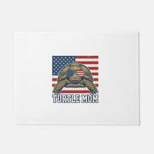 Vintage Patriotic Turtle Mom Shirt Design_1 Doormat