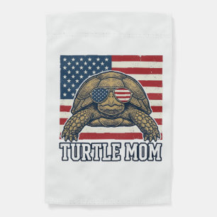 Vintage Patriotic Turtle Mom Shirt Design_1 Garden Flag