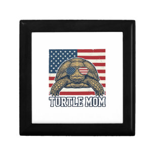 Vintage Patriotic Turtle Mom Shirt Design_1 Gift Box