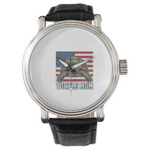 Vintage Patriotic Turtle Mom Shirt Design_1 Watch