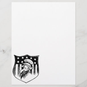 Vintage Patriotic Uncle Sam and American Flag Flyer