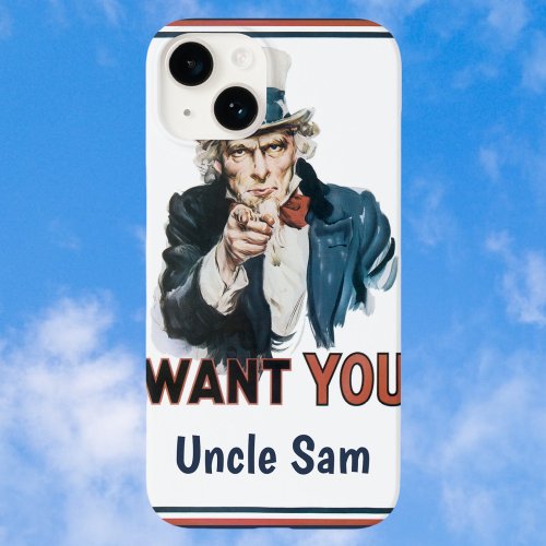 Vintage Patriotic Uncle Sam I Want YOU iPhone 15 Case