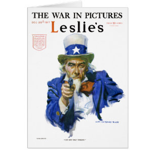 Vintage Patriotic Uncle Sam Magazine Cover Art Cards