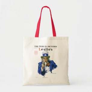 Vintage Patriotic Uncle Sam Magazine Cover Art Tote Bag
