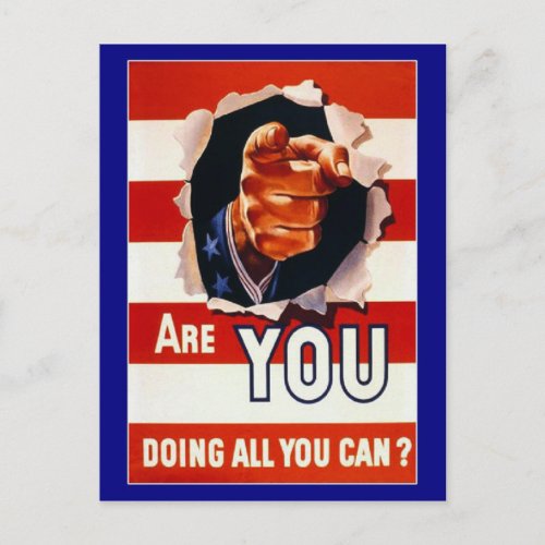 Vintage Patriotic Uncle Sam Postcard