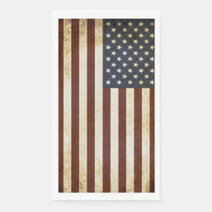 Vintage Patriotic USA FLAG Paper Guest Towels