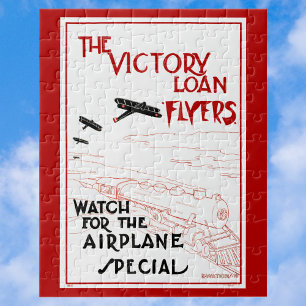 Vintage Patriotic, Victory Loan Flyers Airplanes Jigsaw Puzzle