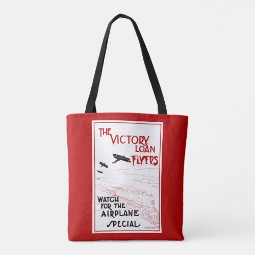 Vintage Patriotic Victory Loan Flyers Airplanes Tote Bag