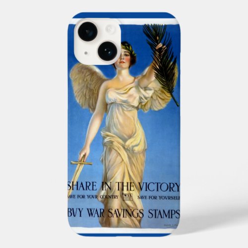 Vintage Patriotic Woman Angel Buy War Bonds Case_Mate iPhone 14 Case