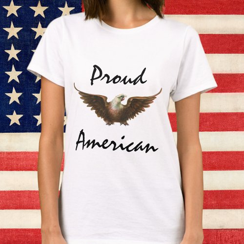 Vintage Patriotism American Bald Eagle Bird Flying T_Shirt