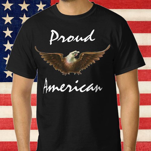 Vintage Patriotism American Bald Eagle Bird Flying T_Shirt