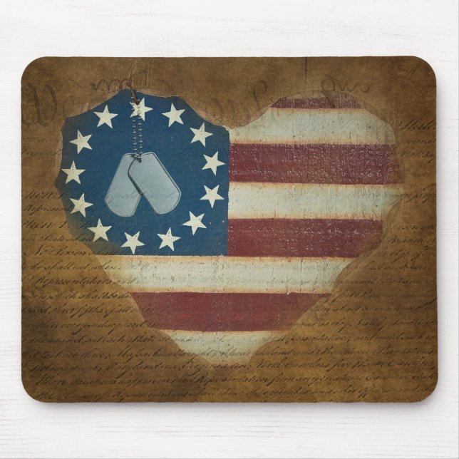 Vintage Patriotism Mouse Pad (Front)