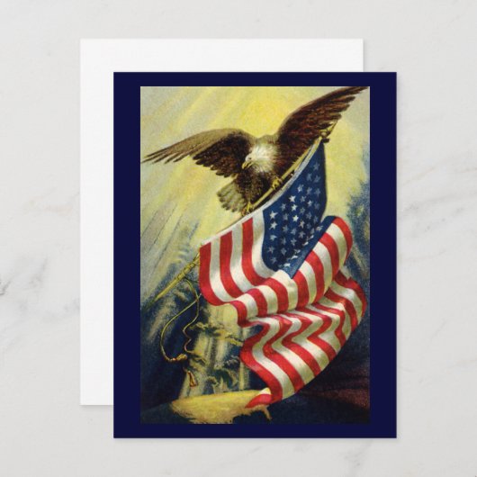 Vintage Patriotism, Patriotic Eagle American Flag (Front/Back)