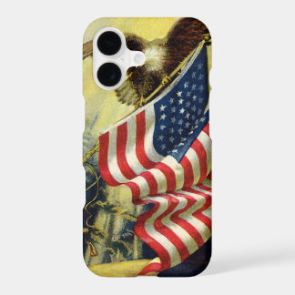 Vintage Patriotism, Patriotic Eagle American Flag iPhone 17 Case