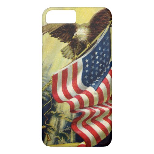 Vintage Patriotism Patriotic Eagle American Flag iPhone 8 Plus7 Plus Case