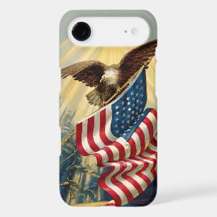 Vintage Patriotism, Patriotic Eagle American Flag iPhone 17 Air Case