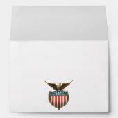 Vintage Patriotism, Proud Eagle over American Flag Envelope (Back (Bottom))