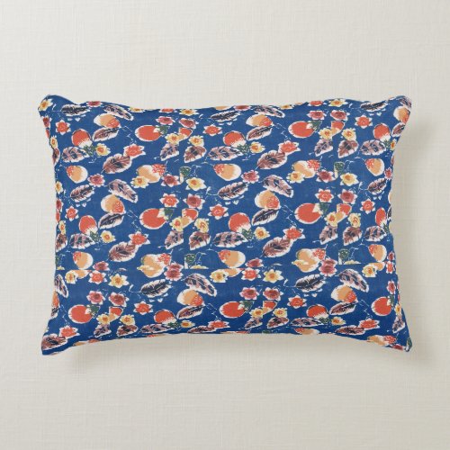 Vintage Pattern Bingata eggplant Accent Pillow