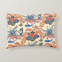 Vintage Pattern Bingata: Paulownia and Phoenix Accent Pillow