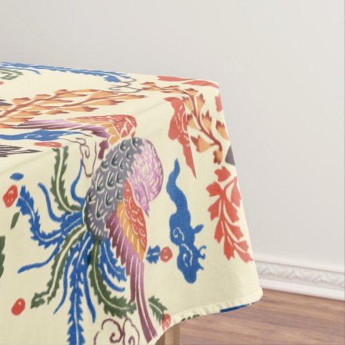 Vintage Pattern Bingata Paulownia and Phoenix Tablecloth