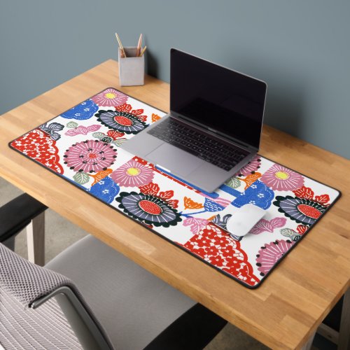 Vintage Pattern Bingata Small cherry blossoms  Desk Mat