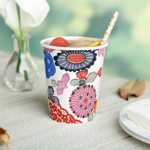 Vintage Pattern Bingata Small cherry blossoms  Paper Cups